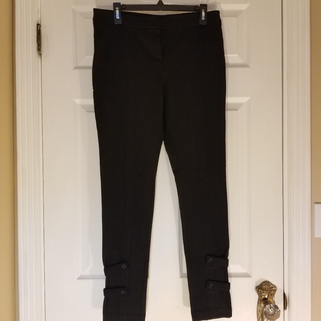 Vintage Vivienne Tam Black Pants With Button Detail At Ankle